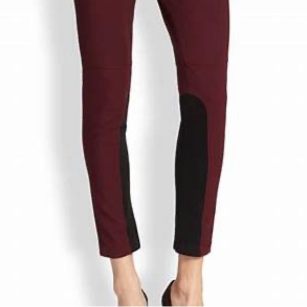 Tibi Black Riding Style Pants Ribbed Stretchy Panel Size 4 - Picture 2 of 14